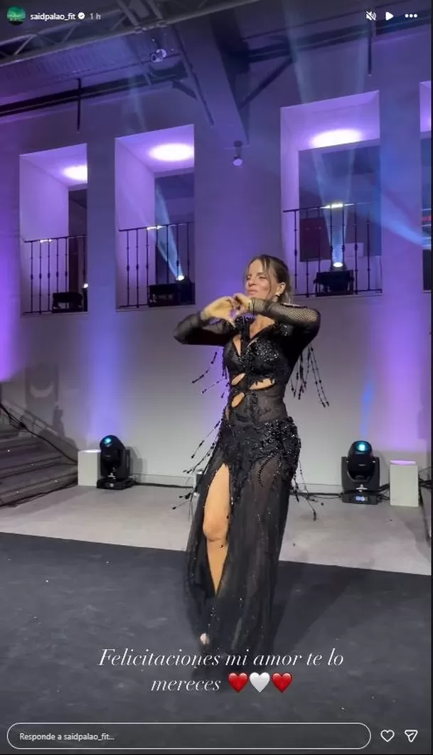 Said Palao grabó a Alejandra Baigorria al recibir premio y dedicó mensaje / Instagram