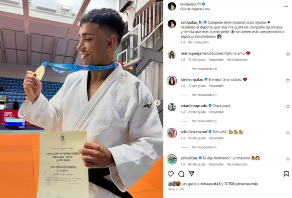 Said Palao recibió varios mensajes por su triunfo en competencia internacional de judo / Instagram