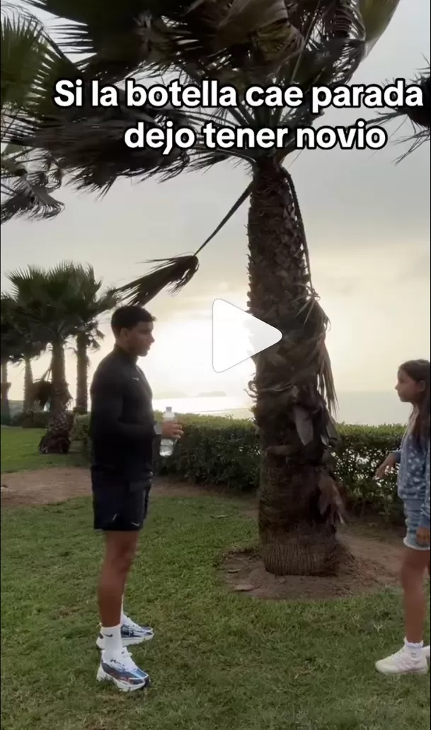 Said Palao propuso dinámica a Caetana y demostró que es todo un papá celoso. Foto: Instagram
