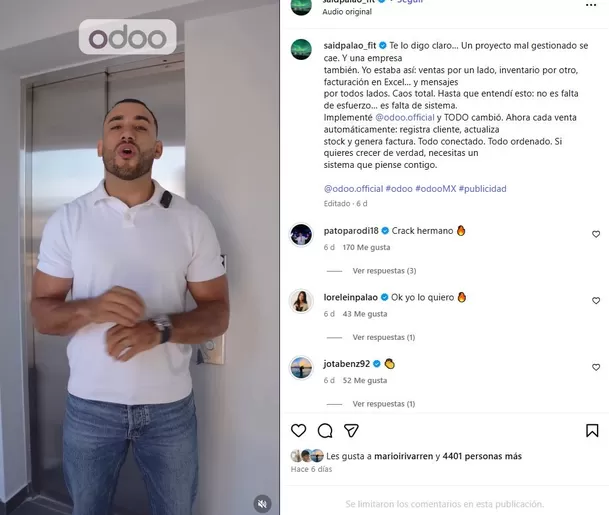 Said Palao aún no se pronuncia tras ampay. Foto: Instagram