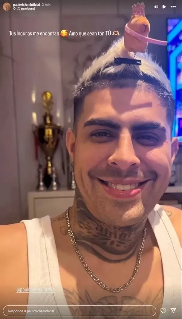 Locura de amor de Paul Michael que impresionó a Pamela López. Fuente: Instagram