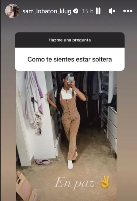 La hija de Melissa Klug, afirmó que soltera está en paz/ Foto:IG Samahara Lobatón