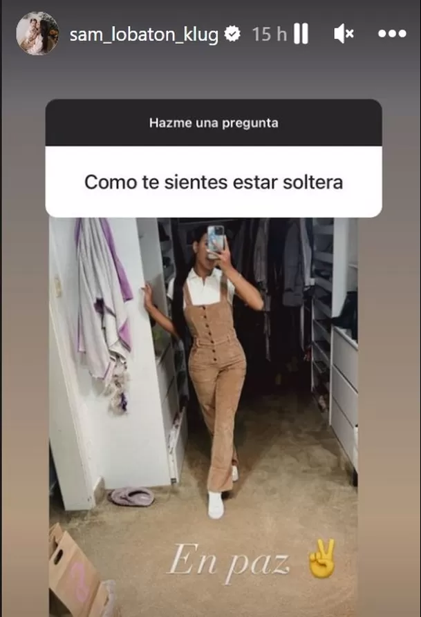 La hija de Melissa Klug, afirmó que soltera está en paz/ Foto:IG Samahara Lobatón