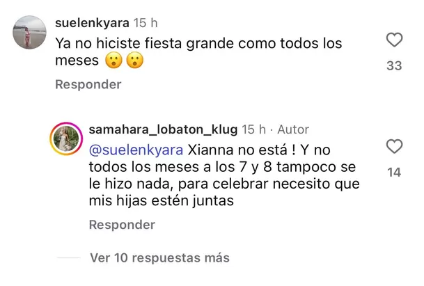 Samahara Lobatón cuenta que su hija mayor todavía no llega a Perú / Instagram