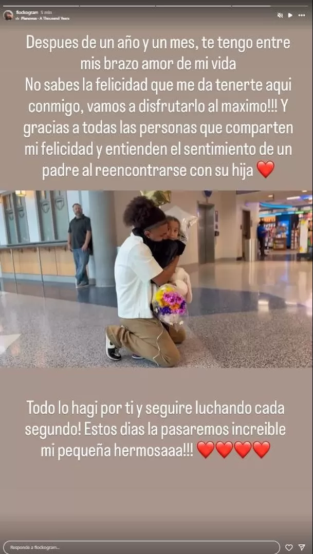 Youna se reencontró con su hija Xianna en Estados Unidos tras más de un año. Fuente: Instagram