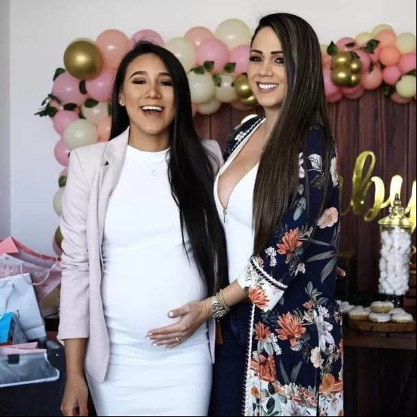 Samahara Lobatón y Melissa Klug en el baby shower de Xianna / Instagram
