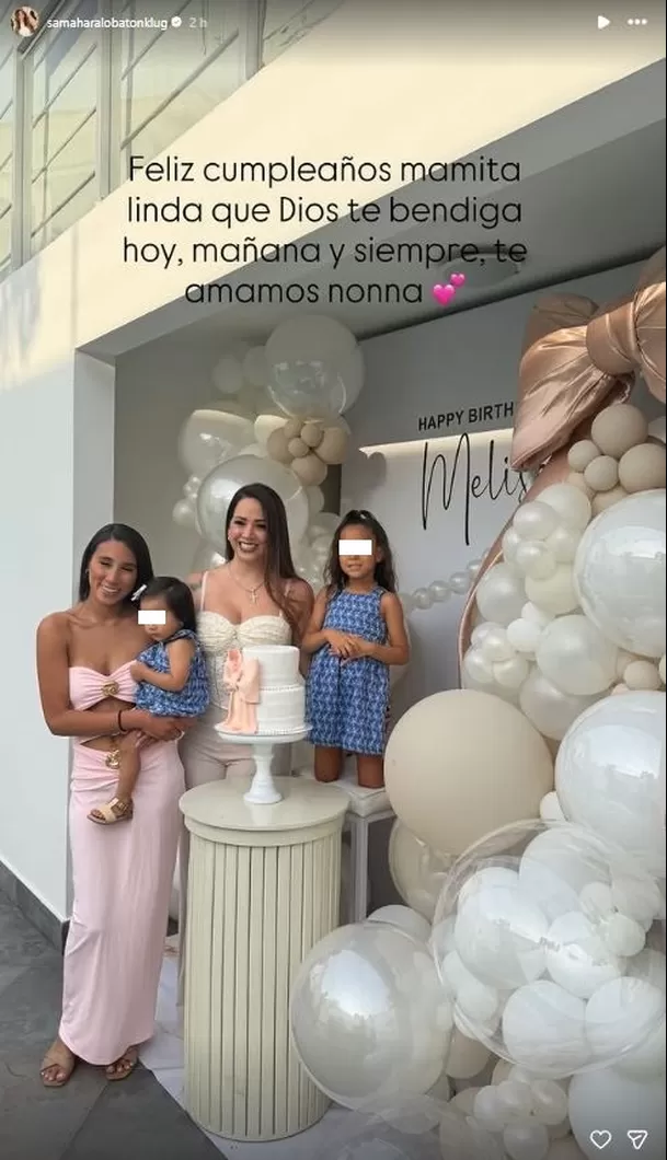 Samahara Lobatón mandó inesperado mensaje a Melissa Lobatón por su cumpleaños / Instagram