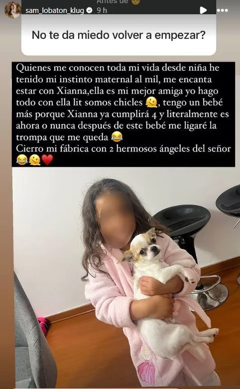 Samahara Lobatón anunció que se ligará las trompas tras dar a luz / Instagram