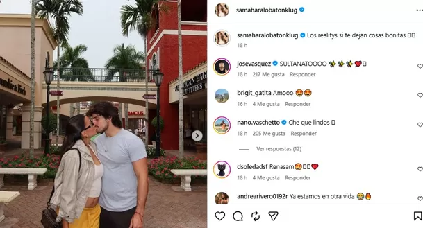 Samahara Lobatón oficializó su romance con Renato Rossini Jr. al compartir una foto / Captura