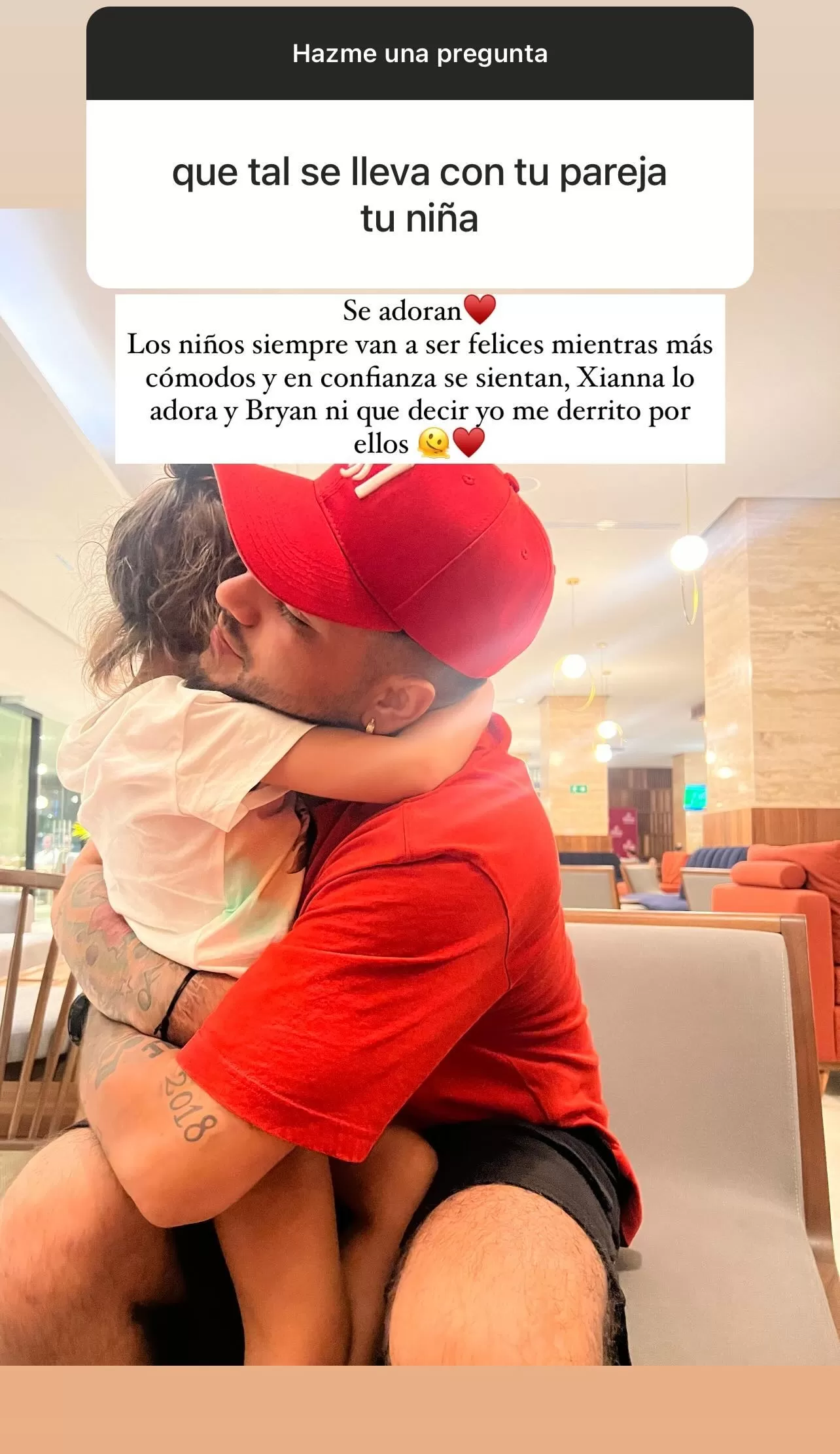 Samahara no tuvo problemas en responder sobre cómno se lleva su pareja Bryan Torres y su menor hija Xianna/Foto: Instagram 