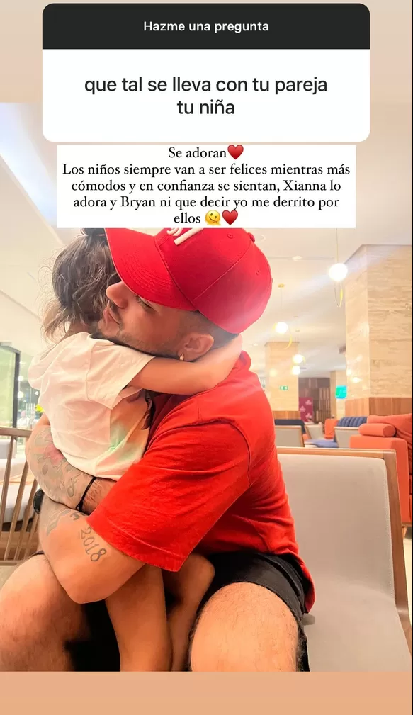 Samahara no tuvo problemas en responder sobre cómno se lleva su pareja Bryan Torres y su menor hija Xianna/Foto: Instagram 