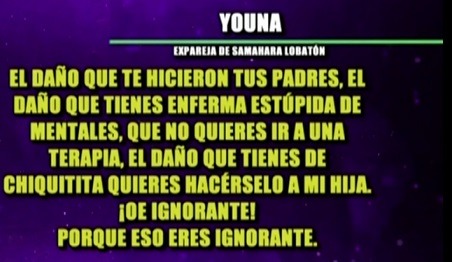 Audios entre Samahara y Youna. Fuente: MagalyTV