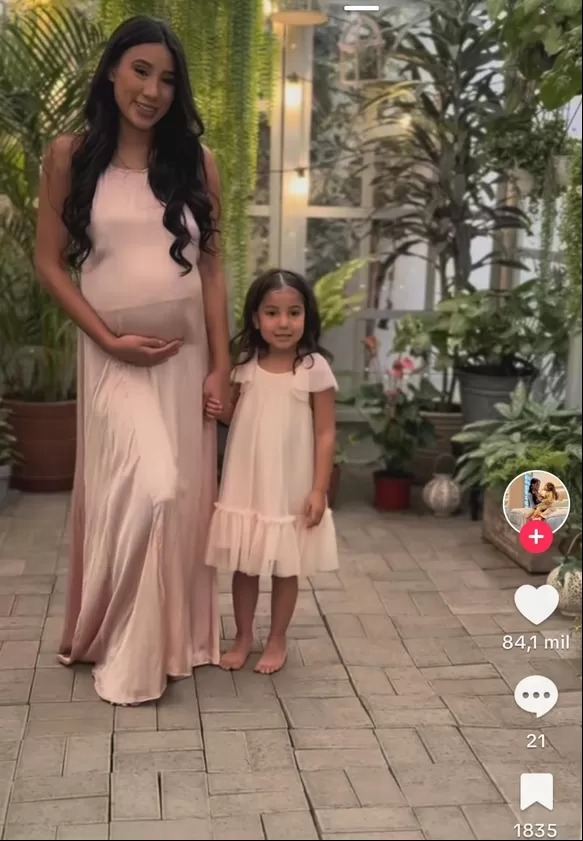 Samahara Lobatón junto a su hija Xianna. Fuente: TikTok