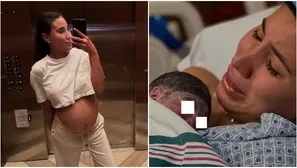 Samahara Lobatón y su conmovedor llanto al conocer a su tercer bebé. Fuente: Instagram