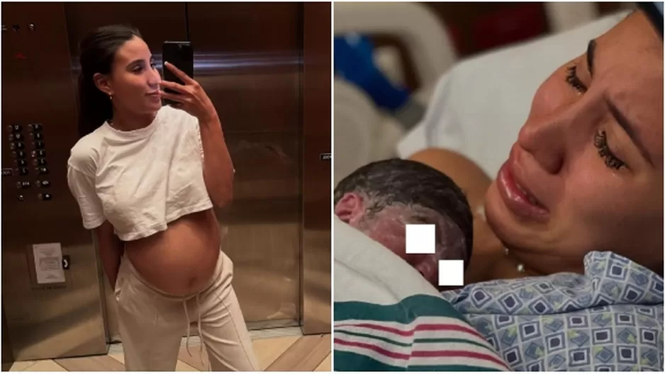 Samahara Lobatón y su conmovedor llanto al conocer a su tercer bebé. Fuente: Instagram