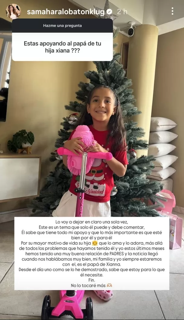 Samahara Lobatón conmueve con mensaje de apoyo a Youna tras diagnóstico de leucemia / Youna