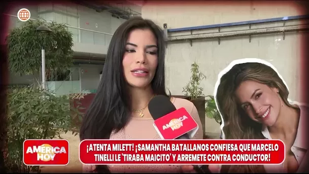 Samantha Batallanos revela lo que pensaba de Milett Figueroa cuando era pareja de Marcelo Tinelli / Captura