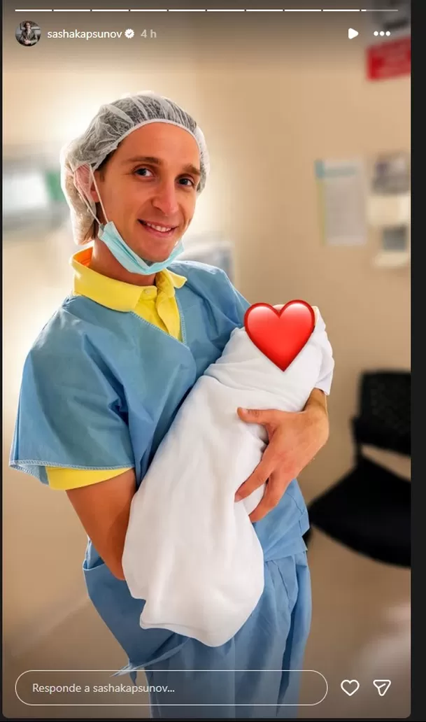 Sasha Kapsunov anunció el nacimiento de Olivia, su segunda hija con Jocelyne Galarreta Foto: Instagram @sashakapsunov