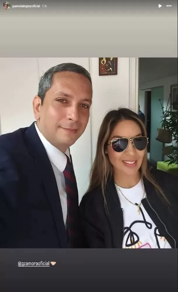 Pamela López presentó a su abogado Gino Paolo Zamora Vega. Fuente: Instagram