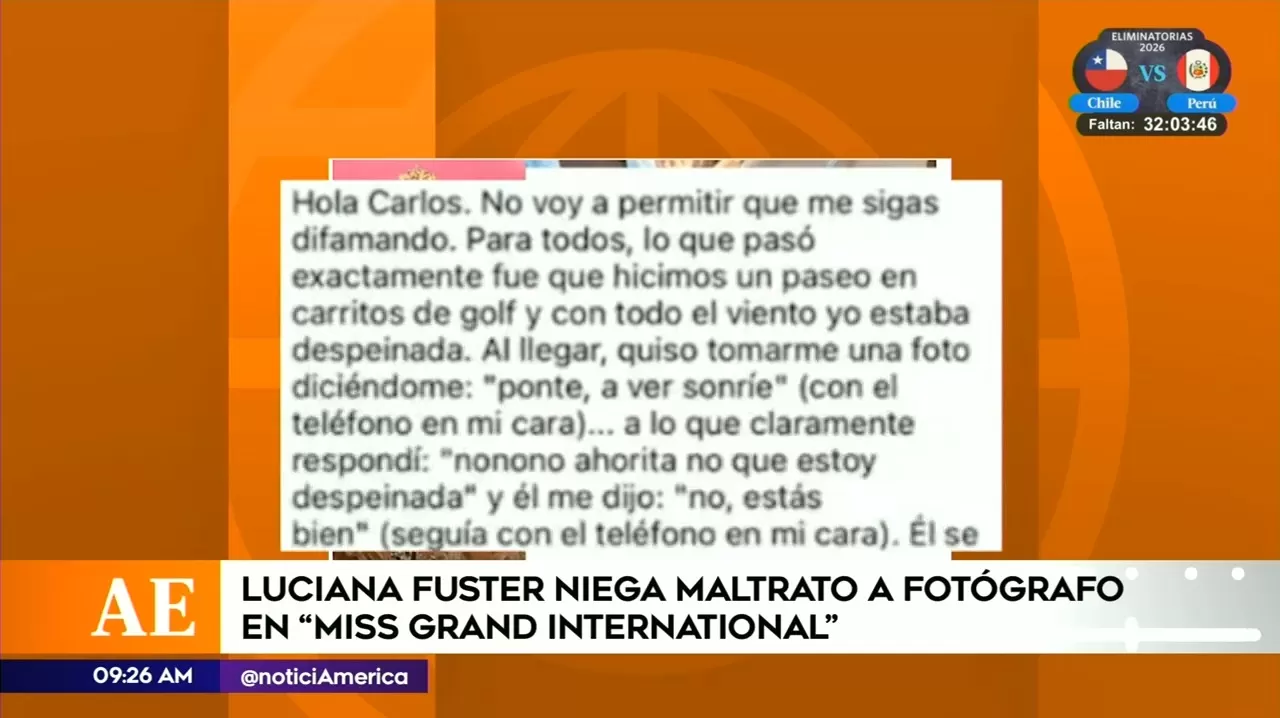 La respuesta de Luciana Fuster a fotógrafo tras fuerte acusación / Fuente: Instagram