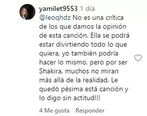 Algunos usuarios le pidieron a Shakira que respete al abuelo de sus hijos / Instagram