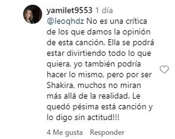 Algunos usuarios le pidieron a Shakira que respete al abuelo de sus hijos / Instagram