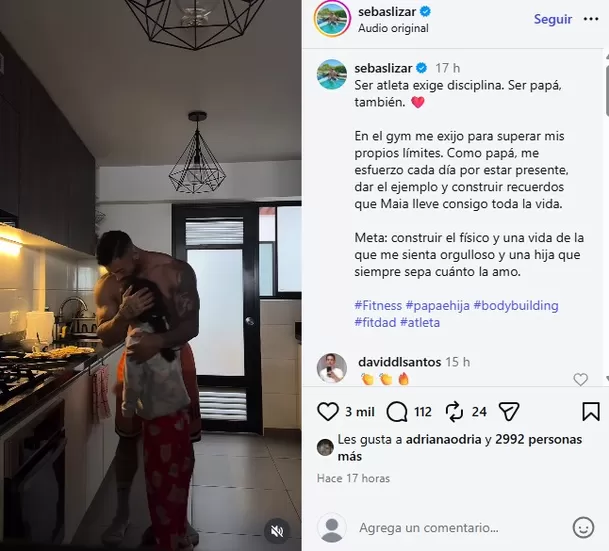 Sebastián Lizarzaburu comparte una reflexión sobre su hija Maia en medio del caso de Andrea San Martín.