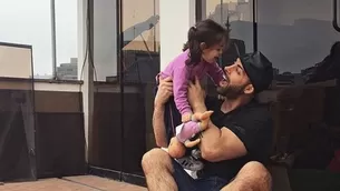 Sebastián Lizarzaburu y el emotivo reencuentro con su hija Maia. Foto: IG. S. Lizarzaburu