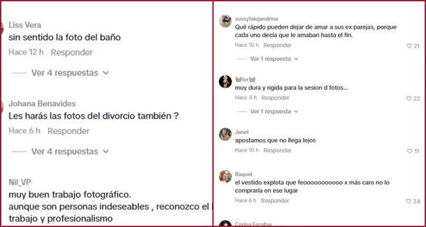Críticas en redes sociales a la sesión de fotos de Christian Domínguez y Karla Tarazona antes de su boda / TikTok
