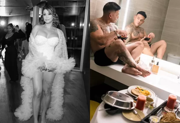 La sensual sesión de fotos de Karla Tarazona y Christian Domínguez / IG:  @joselaraweddings