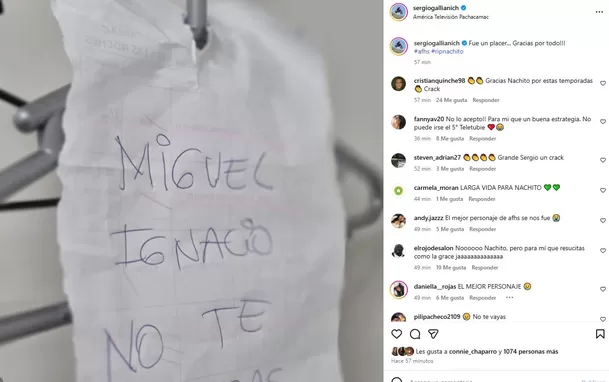Sergio Galliani se pronuncia sobre la muerte de Miguel Ignacio de las Casas / Instagram