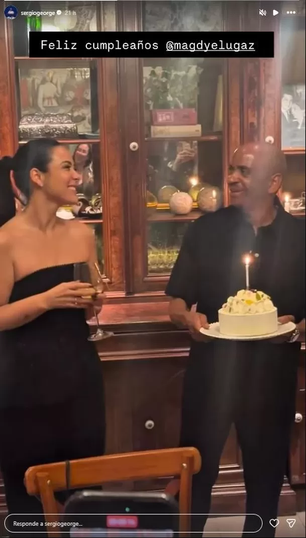 Sergio George sorprende s Magdyel Ugaz en su cumpleaños y dedica romántico mensaje / IG: sergiogeorge