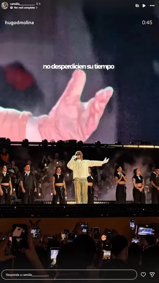 Camila Ganoza, pareja de Sergio Peña, compartió discurso de BadBunny / Instagram