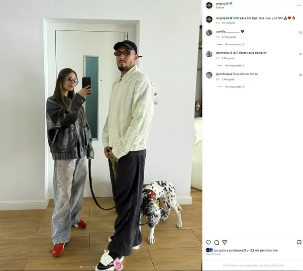 Sergio Peña reaparece junto a su novia con fuerte mensaje tras archivarse denuncia en Argentina / Instagram