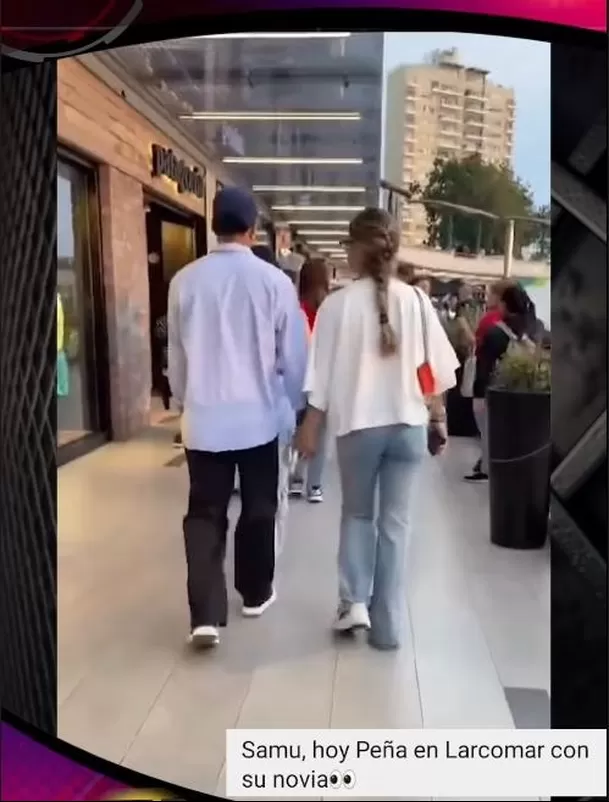 Sergio Peña y Adriana Pozueco paseando en Lima. Fuente: Instagram