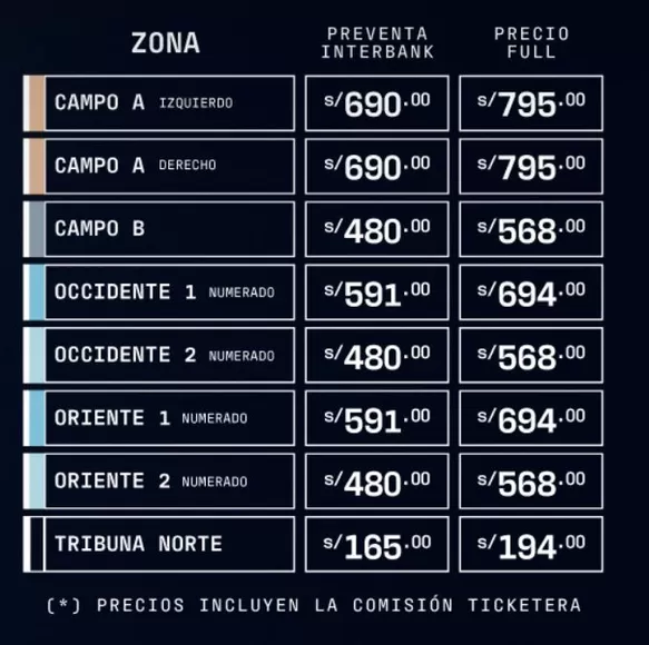 Precios de las entradas para asistir al concierto de Shakira este 16 de febrero/Foto: Instagram