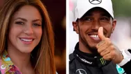 Shakira aprovechó su estancia en Barcelona para ver correr a Lewis Hamilton