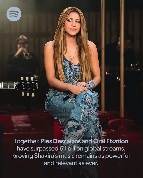 Especial de Shakira en Spotify/ Instagram Especial de Shakira en Spotify/ Instagram