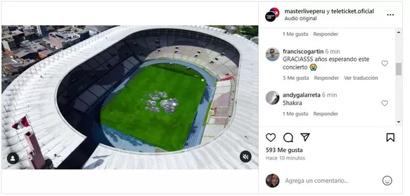 ¿Confiman concierto de Shakira en Lima? / Instagram