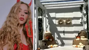 Shakira decoró su casa para celebrar Halloween con sus hijos. Foto: Instagram/Video: América Espectáculos