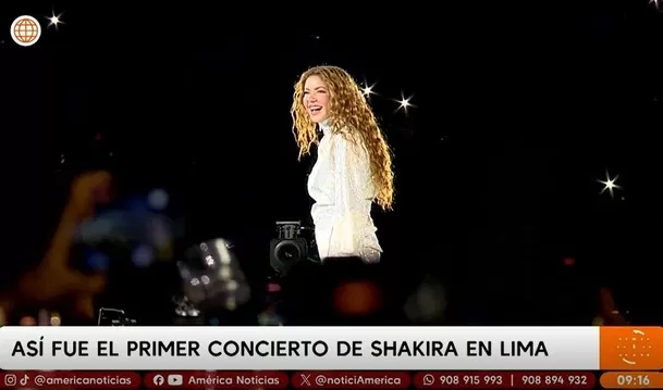 Shakira realizó su segundo concierto en Perú este fin de semana / Captura Shakira realizó su segundo concierto en Perú este fin de semana / Captura