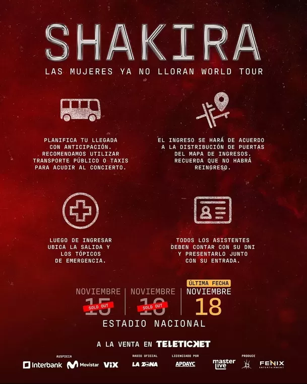 Lo que debes de saber antes de ir a los conciertos de Shakira / Instagram Lo que debes de saber antes de ir a los conciertos de Shakira / Instagram