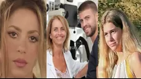 Shakira, Gerard Piqué y Clara Chía. / Fotos: Capturas