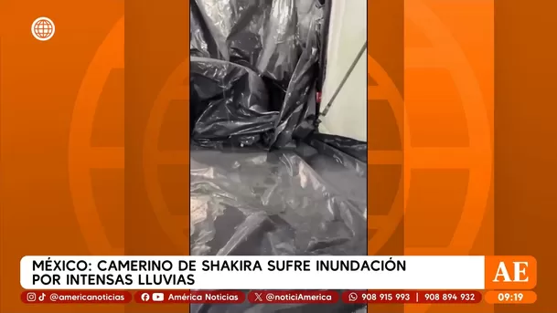 Así quedó el camerino de Shakira tras intensas lluvias en México / Instagram