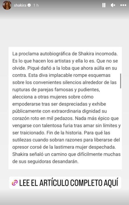 Shakira respondió a quienes la llaman “despechada” por su nueva canción en contra de Gerard Piqué 