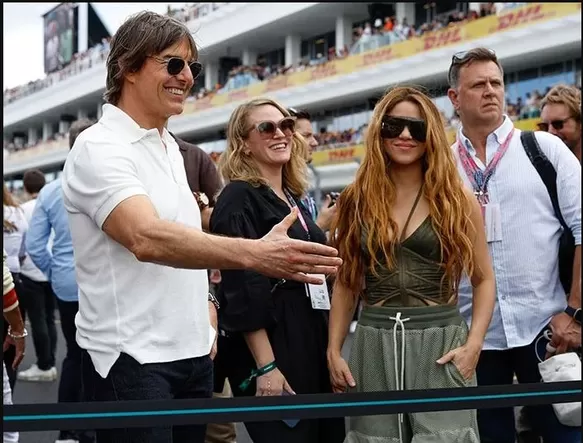 Shakira y Tom Cruise llegaron juntos a la Fórmula 1 en Miami ¿Nuevo romance?