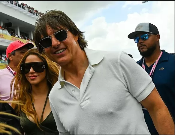 Shakira y Tom Cruise llegaron juntos a la Fórmula 1 en Miami ¿Nuevo romance?