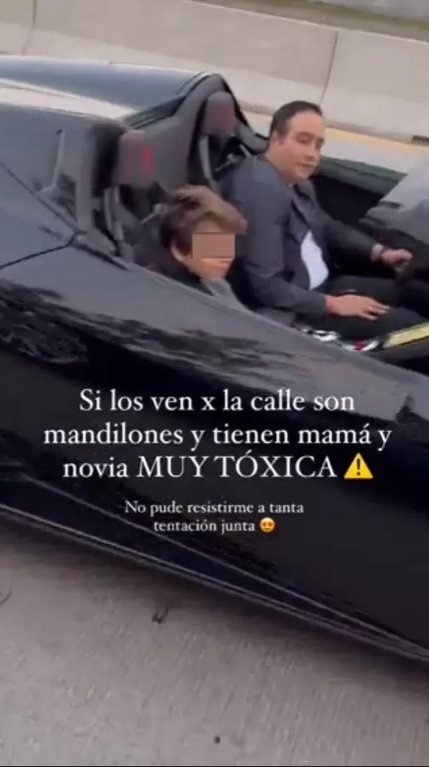 Antoñito en el Lamborghini de Sir Winston / Instagram