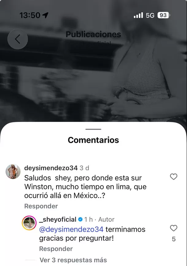 Sheyla Rojas anuncia separación de Sir Winston / IG: @_sheyoficial Sheyla Rojas anuncia separación de Sir Winston / IG: @_sheyoficial