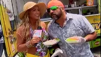 Sheyla Rojas y el cevichero hicieron de las suyas en la playa / Video: Estás en Todas